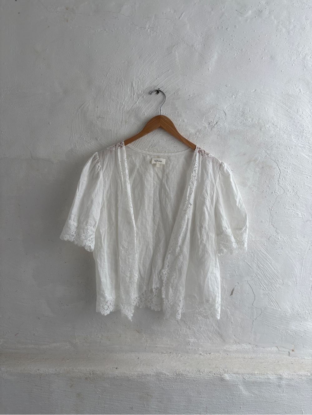 Böhme Kira lace trim blouse size large